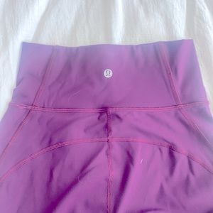 Wine colored Lululemon mesh peekaboo leggings